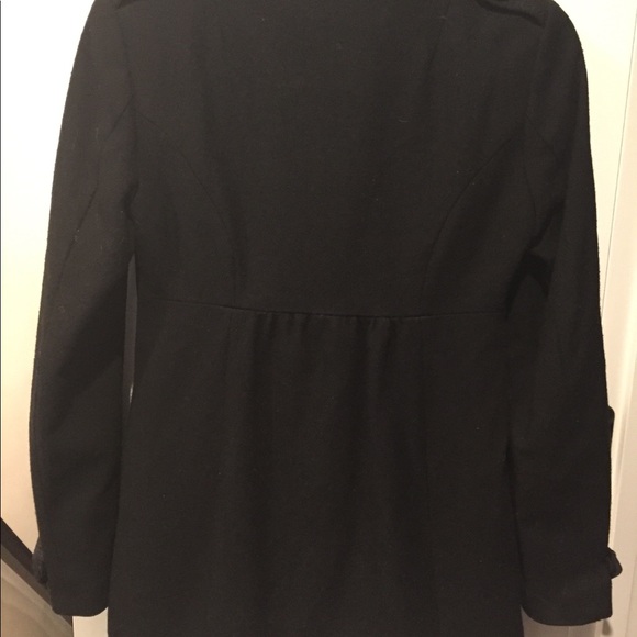 H & M black Wool blend coat size 2 - Picture 7 of 7